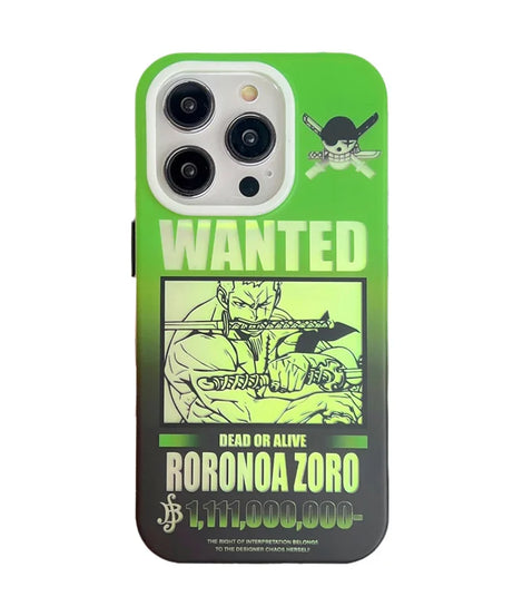 Laser Ones Pieces Luffys Roronoas Zoros Phone Cases For iPhone 15 14 13 12 11 16 Pro Max Back Cover
