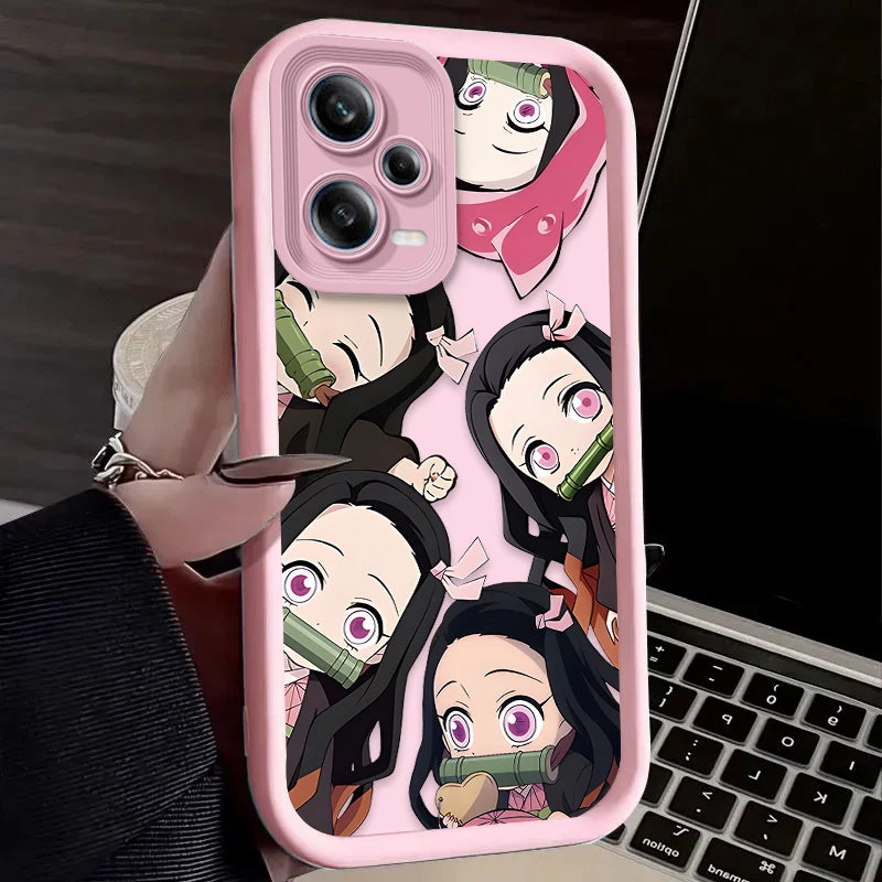 Anime Demon Slayer Case For Xiaomi Redmi Note 13 14 12 11 Pro Plus 5G 14S 12S 11S 10S 10 9 Redmi 14C 13C 12C 12 4G Back Cover