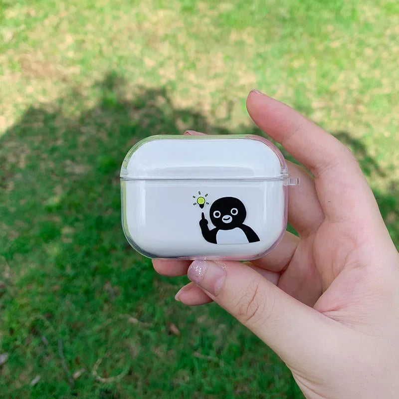 Unique Special Penguin Bulb Cases for Airpods Pro 3 2 1 Earphone Shell Wireless Bluetooth Charging Box for Apple Airpod 3 Covers