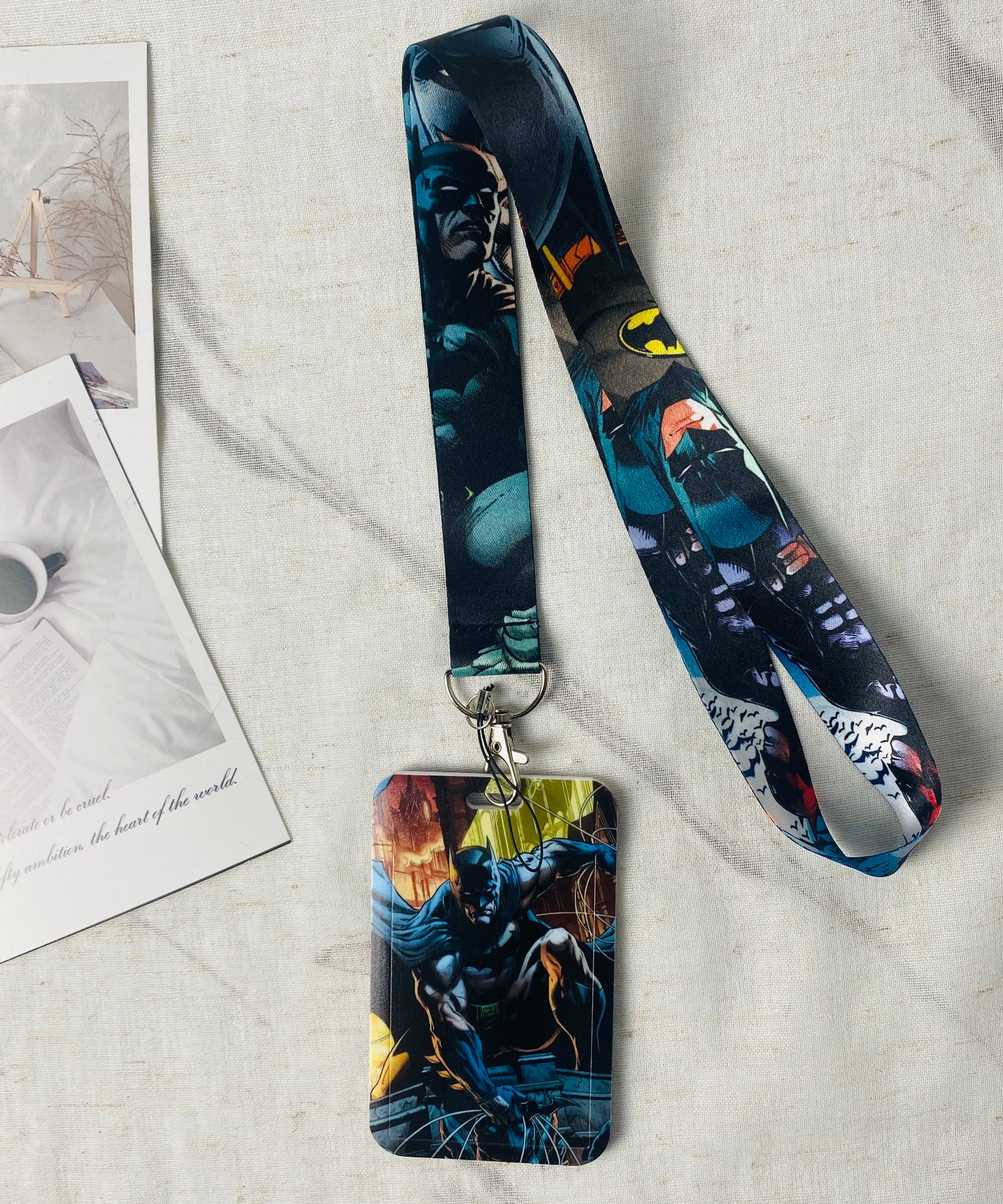 Anime Characters Card Holder Lanyard Keychain ID Credit Bus Card Cover Hang Rope Lariat Lanyard Key Rings Fans Gifts