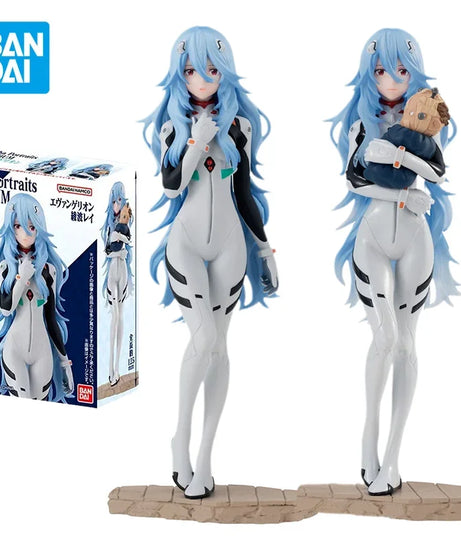 EVANGELION Anime Figure Ayanami Rei Shokugan Long Hair Action Figure Toys for Kids Gift Collectible Model
