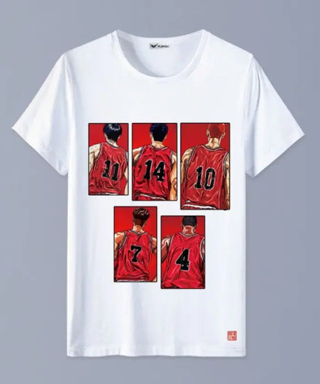 Slam Dunk T-shirt Sakuragi Hanamichi Akagi Haruko Rukawa Kaede Mitsui Hisashi Ryota anime basketball short-sleeved clothes gift