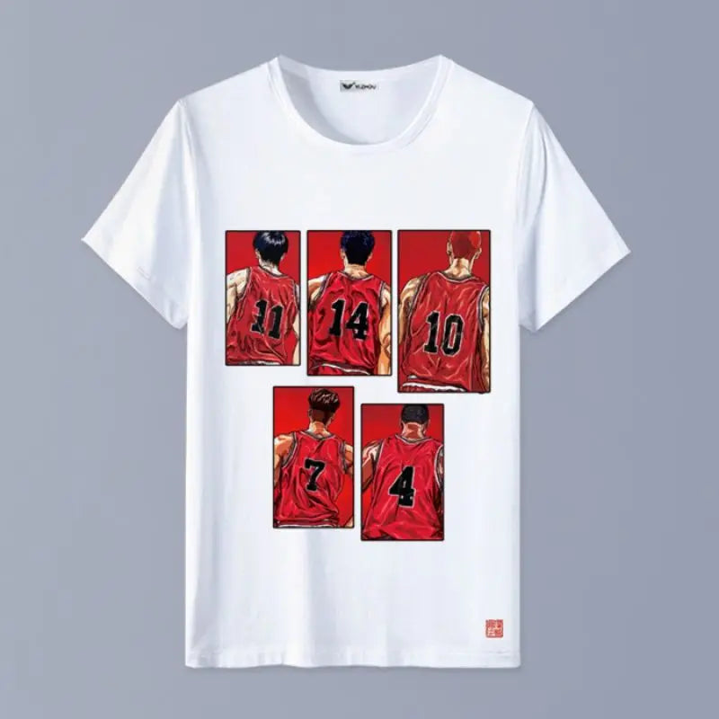 Slam Dunk T-shirt Sakuragi Hanamichi Akagi Haruko Rukawa Kaede Mitsui Hisashi Ryota anime basketball short-sleeved clothes gift