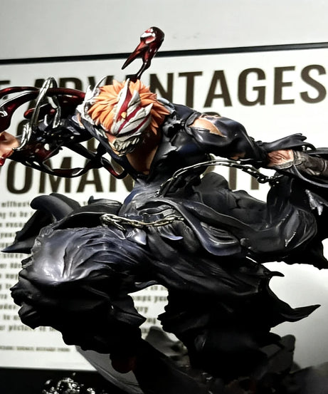 Kurosaki Ichigo 22cm Half Hollow Ichigo Action Figure LED Luminous Anime Model Toy PVC Light-Up Statue Desktop Decor Boy Gift