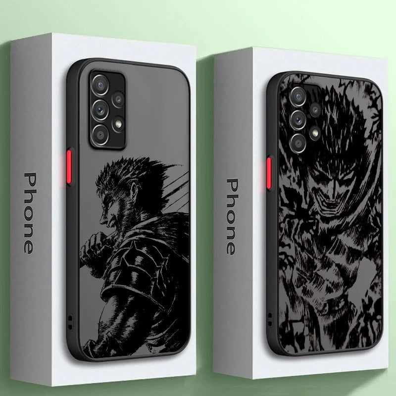 Berserk Anime Frosted Art Case – Samsung Galaxy S24–S8 Plus | Ultra | FE | 5G
