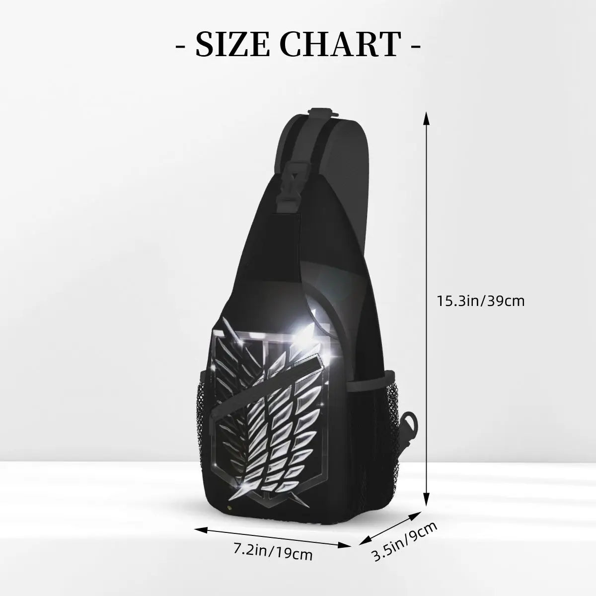 Attack On Titan Sling Bags Chest Crossbody Shoulder Sling Backpack Outdoor Sports Daypacks Survey Corps Shine Logo Men Women Bag