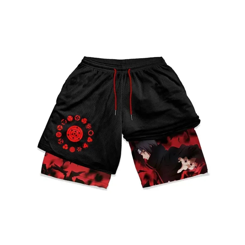 Anime Naruto Athletic Gym Shorts – Quick-Dry Workout & Running Shorts for Men 8