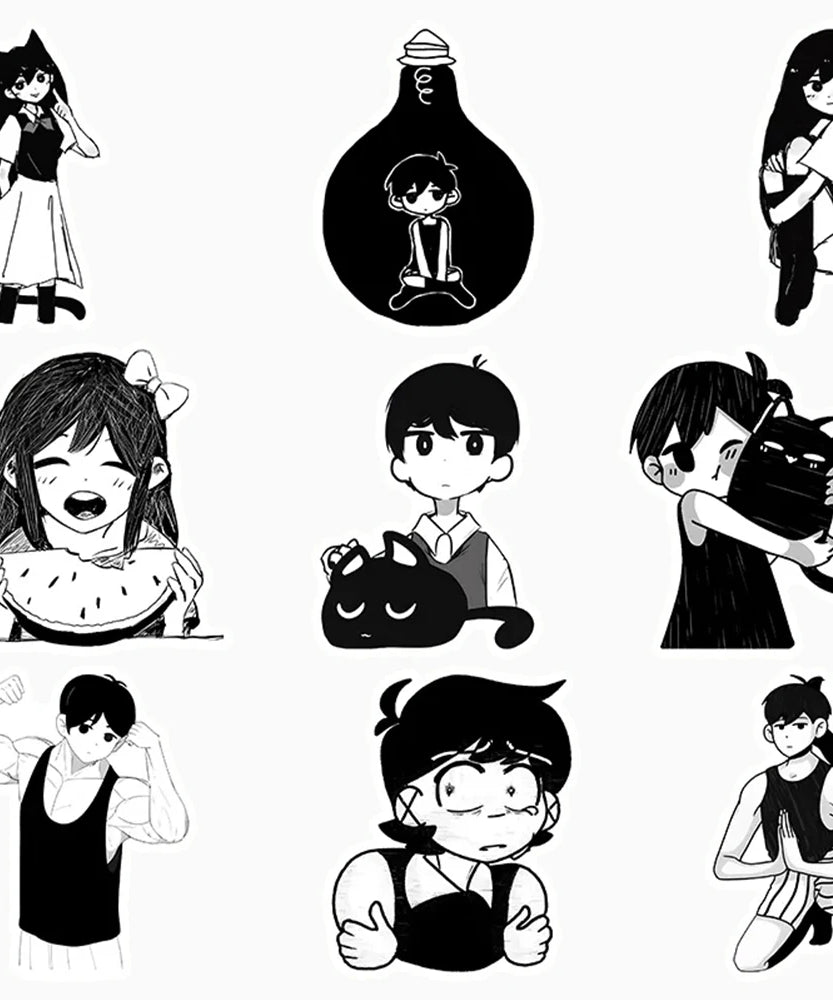 10/30/50pcs Funny Cute Cartoon Game Omori Graffiti Stickers DIY Laptop Luggage Notebook Waterproof Cool Anime Decals Kids Toys