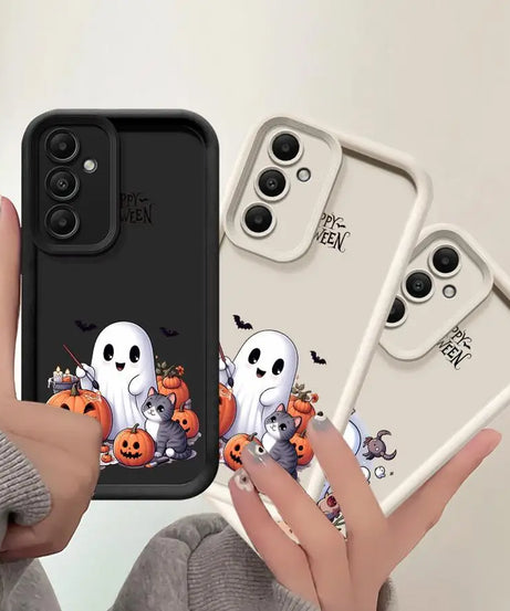 Case for Samsung A54 A52 A14 A53 A12 A13 A23 A71 A34 A51 A13 A33 A15 A32 A22 A55 A24 Phone Case Happy Halloween Ghost