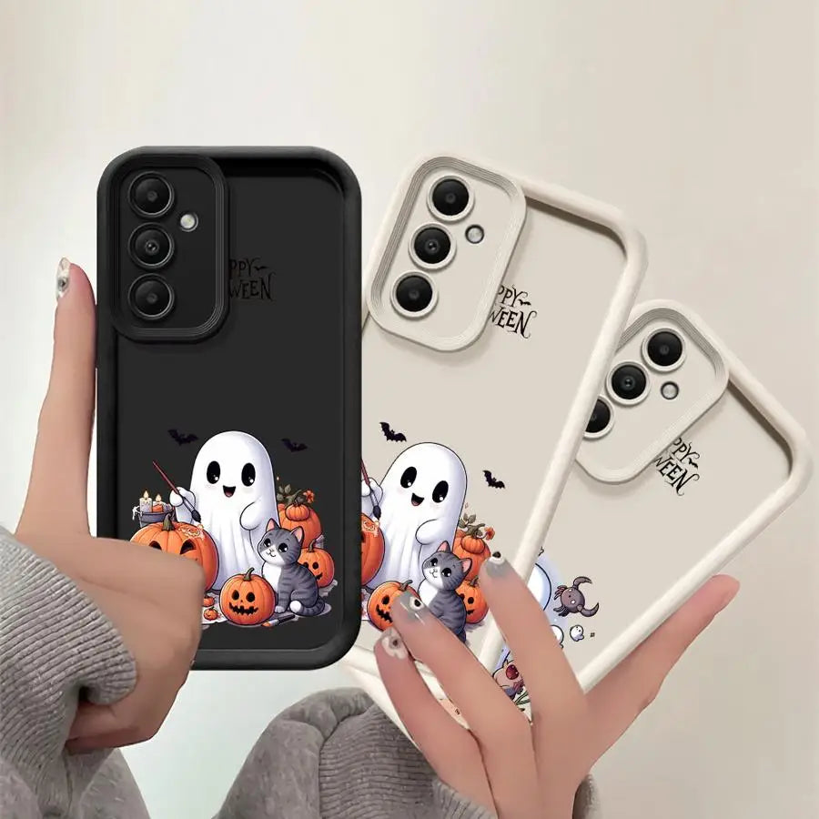Case for Samsung A54 A52 A14 A53 A12 A13 A23 A71 A34 A51 A13 A33 A15 A32 A22 A55 A24 Phone Case Happy Halloween Ghost