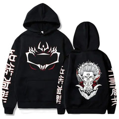 Anime Jujutsu Kaisen Ryomen Sukuna Graphic Hoodie – Harajuku Casual Pullover Sweatshirt for Men & Women