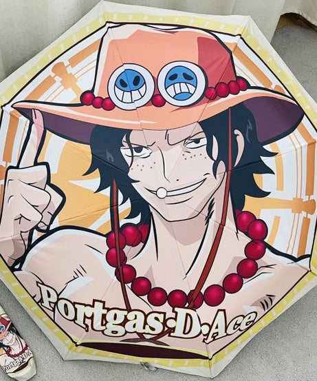 One Piece Anime Umbrella – Luffy, Zoro, Ace & Chopper | Automatic Rain & Sun Umbrella