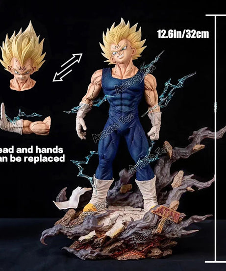 12.6in/32cm Anime Dragon Ball Z Figure Majin Vegeta Figurine PVC Action Figures Collection Model Toys Gifts