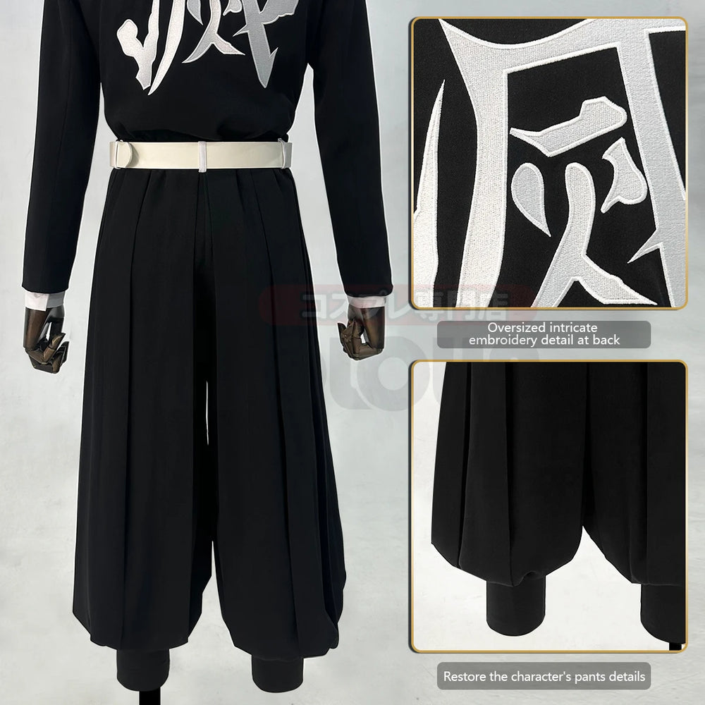 Demon Slayer Obanai Iguro Cosplay Costume — Haori & Wig 4