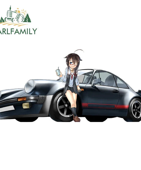 EARLFAMILY 13cm For ILLEGALSTREET X ANIME Window Fine Decal Sunscreen Car Sticker Anime Car Accessories Decoration