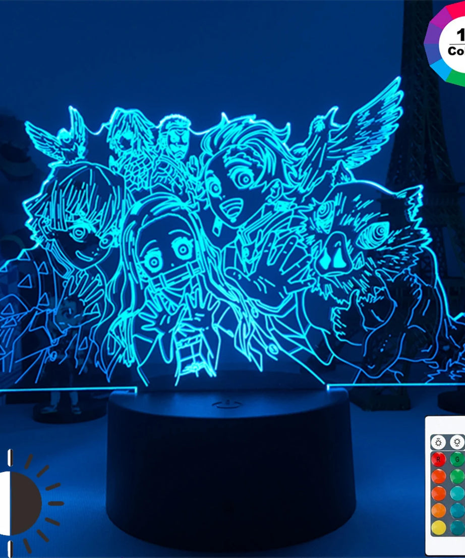 Manga 3d Light Kimetsu No Yaiba for Bedroom Decor Night Light Birthday Gift Table Lamp Anime Demon Slayer Mitsuri Kanroji Figure