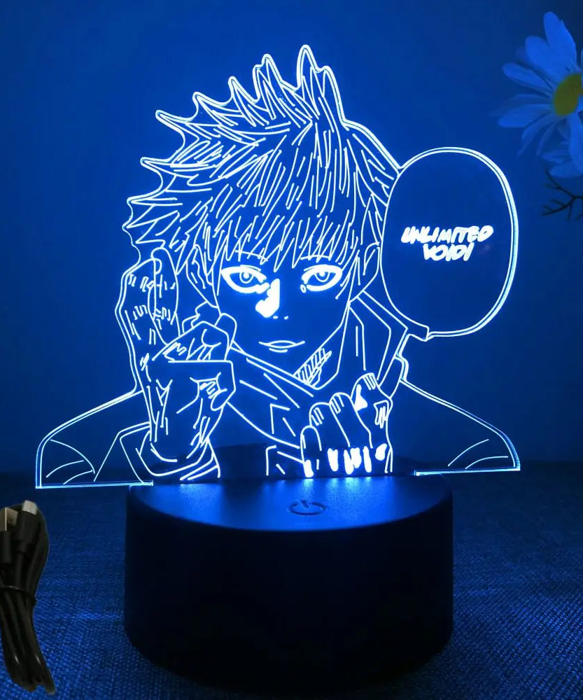 3D Anime Lamp Jujutsu Kaisen Led Night Light RGB Table Lamps Satoru Gojo Action Figure Kids Bedroom Desk Home Decor Friend