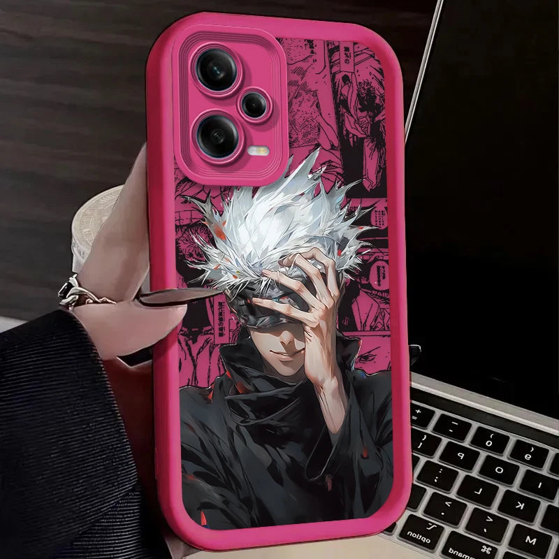 Jujutsu Kaisen Satoru Gojo Case For Xiaomi Redmi Note 13 14 12 11 Pro Plus 5G 12S 11S 10S 10 9 Redmi 14C 13C 12C 12 4G A3 A3X