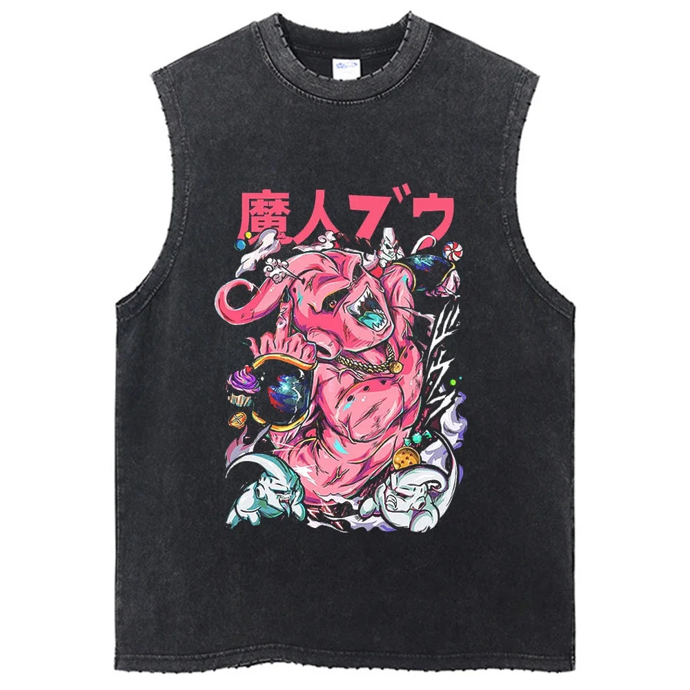 Vintage Dragon Ball Z Oversized Sleeveless Tee – 2024 Harajuku Anime Streetwear