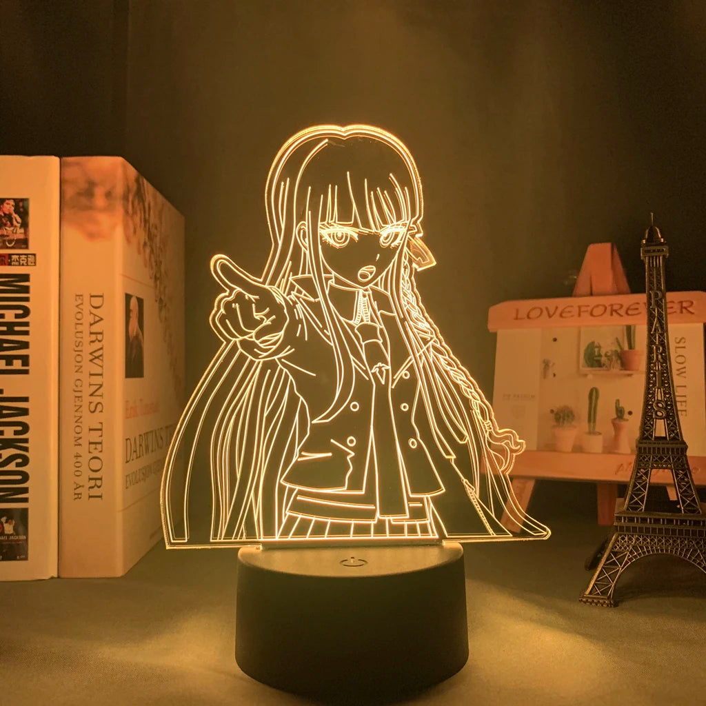 Anime Danganronpa V3 Nagito Komaeda Led Night Light Nagito Komaeda Game Figure Bedside Lamp for Bedroom Decor Kids Manga Gifts