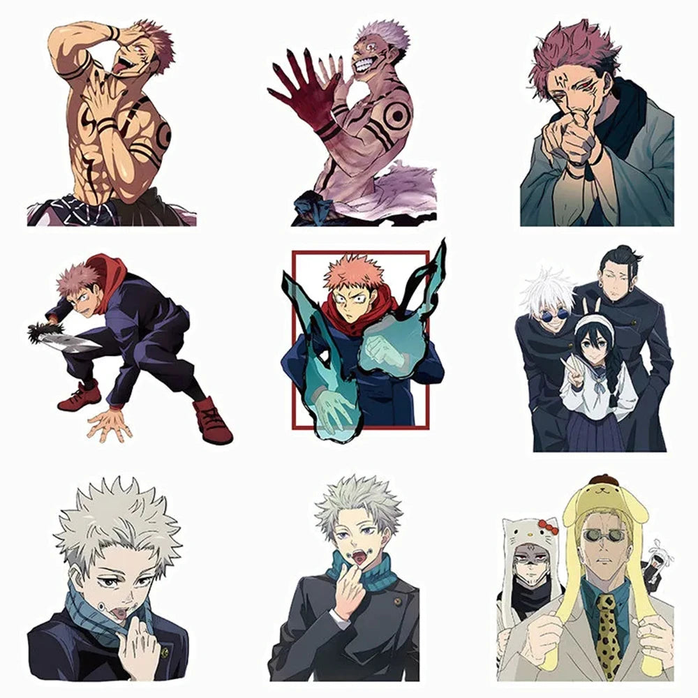 10/30/50/100pcs Japan Anime Jujutsu Kaisen Stickers for Laptop Skateboard Car Motorcycle Waterproof Graffiti Sticker Toy