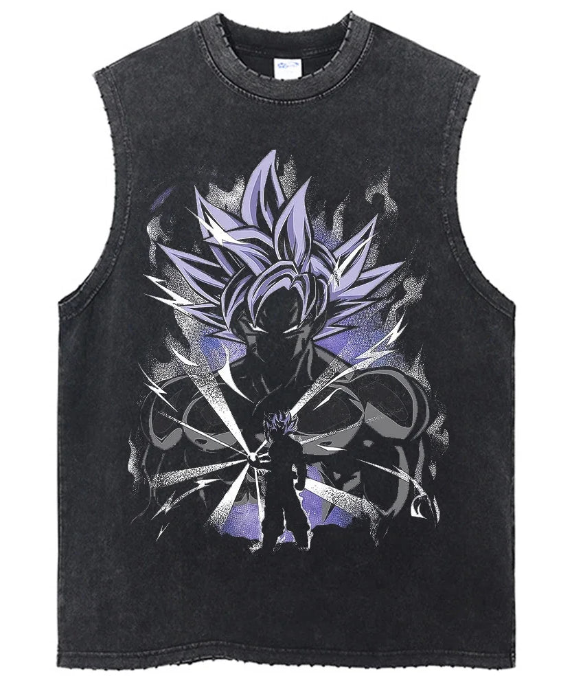 Vintage Dragon Ball Z Oversized Sleeveless Tee – 2024 Harajuku Anime Streetwear