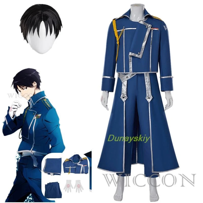 Animation and Game Exhibition Fullmetal Alchemist Roy Mustang Cosplay Uniform