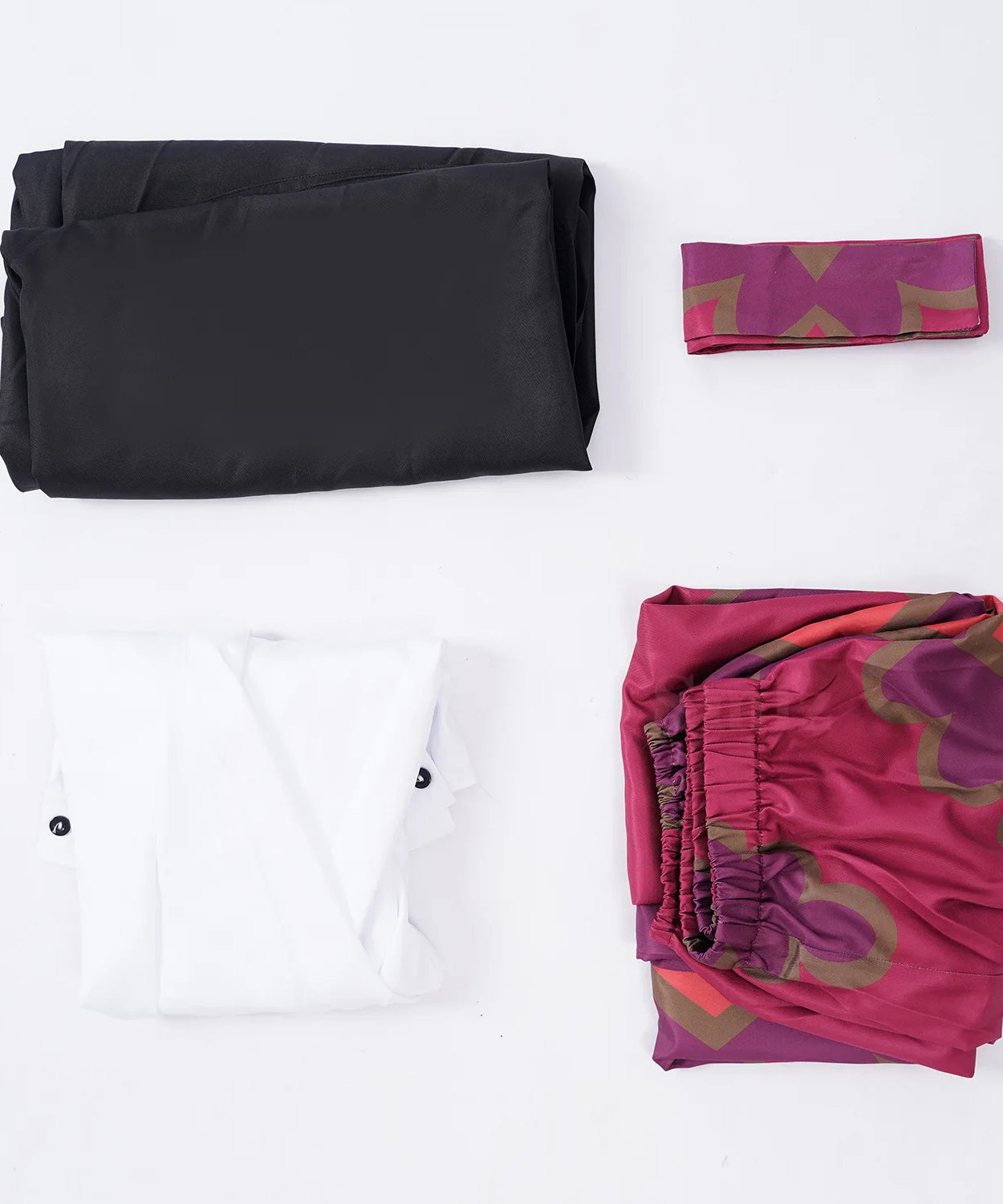 Anime One Piece - Shanks Cosplay Wig & Costume Set – Red Pants & Cloak