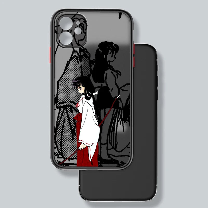 Inuyasha Anime Movie Comic Frosted Translucent For Apple iPhone 16 15 14 13 12 11 XS XR X Pro Max Plus Mini Cover Phone Case