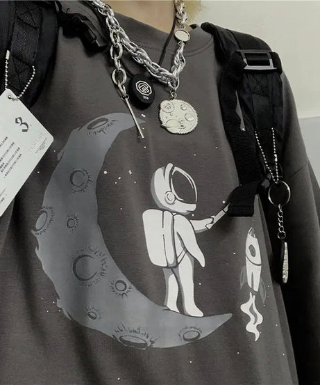 Anime One Piece Monkey D. Luffy Spring and Autumn New Loose Boys' Long Sleeve Cartoon Student T-shirt Clothes