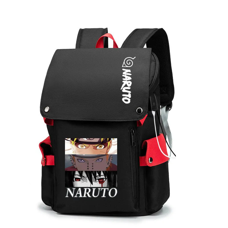 Naruto Anime Laptop Backpack – Large Capacity Travel & School Bag
