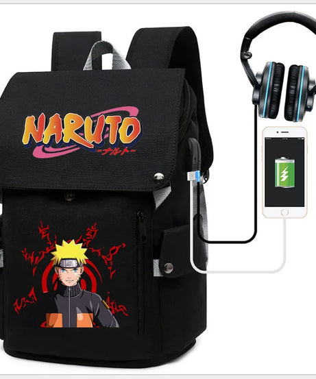 Naruto Anime Laptop Backpack – Large Capacity Travel & School Bag