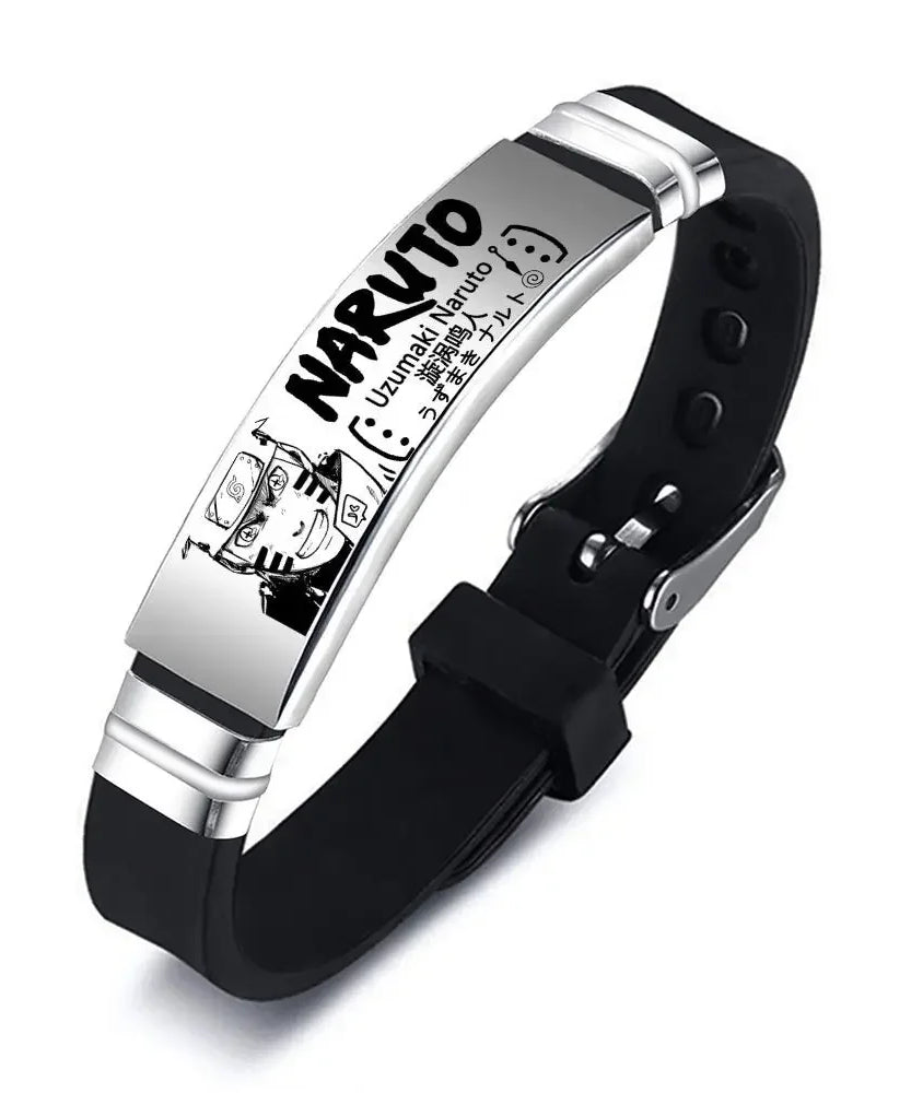 Naruto Kakashi Bracelet Stainless Steel Men's Women's Jewelry Pendant Charm Couple Bracelets for Lover Friend Women Gifts New