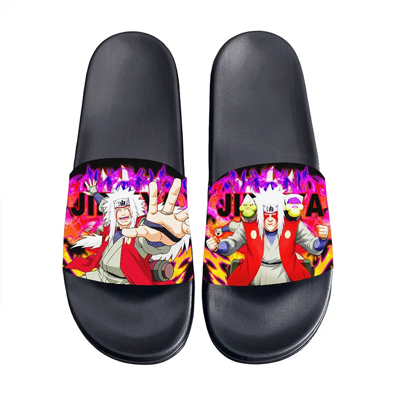 Anime Naruto Non-Slip Slippers Fashion Sasuke Design Cute Kawaii Home Sandals for Men And Women Ideal Holiday Gift