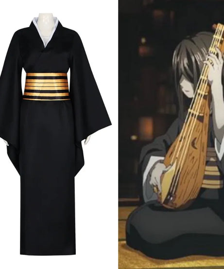 Demon Slayer Anime Peripheral Makomo Kanroji Mitsuri Kokushibo Nakime Costume  Style Kimono Cos Outfit Halloween Party