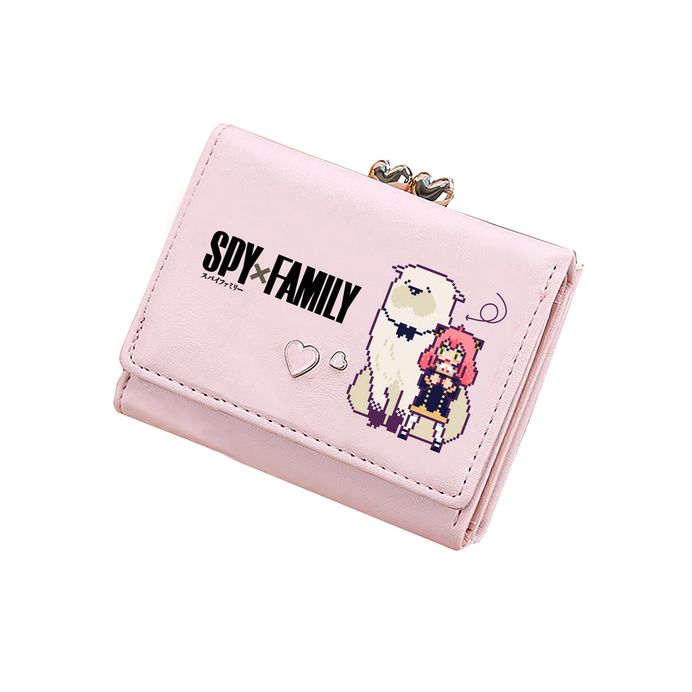 Spy x Family Anya Forger Kawaii Pink Short Wallet ID Card Coin Purse 6