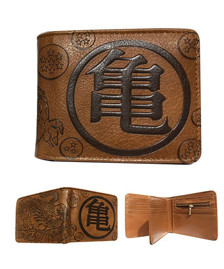Dragon Ball Son Goku Turtle Wuzi Creative Embossed Short Wallet Coin Purse Student Fashion Personality Zero Wallets Card Wallet