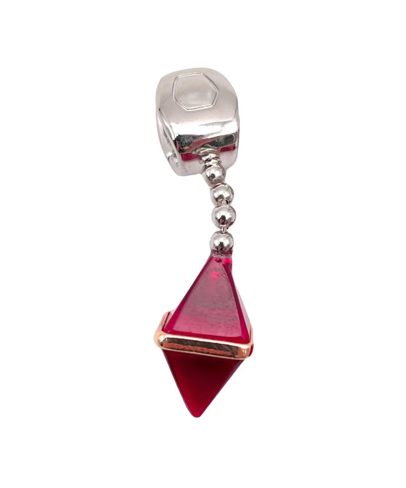 Anime HUNTER×HUNTER Kurapika Ear Clip No Piercing Eardrop Red Zircon Pendant Unisex Gothic Earrings Cosplay Accessories Prop