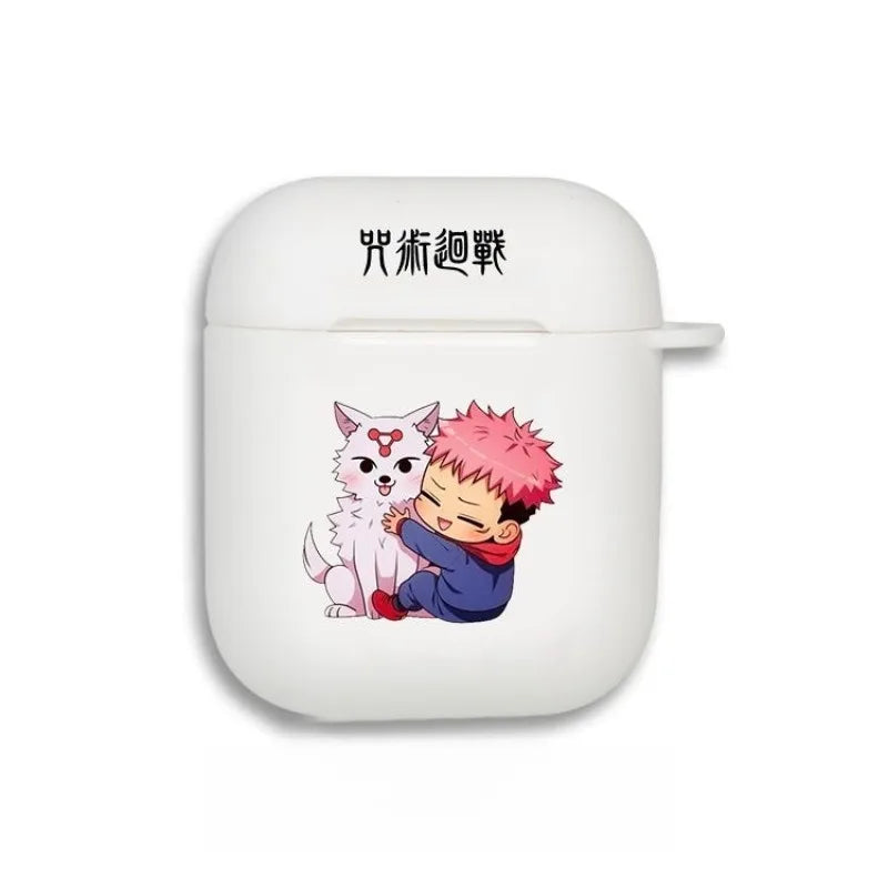 Anime Cute Gojo Satoru Earphone Case for AirPods 1 2 3 Pro Pro2 4 J-Jujutsu Kaisen Wireless Bluetooth Headset Clear Soft Cover
