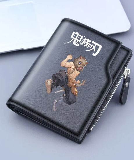 Demon Slayer Wallet Anime Coin Purse Men Credit Card Holder Boy Student Fashion Short Trifold Money Key Storage Pouch