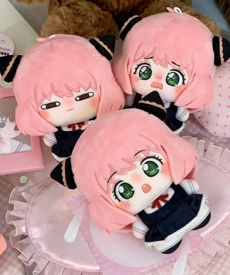10cm Anime Spy X Family Anya Forger Cute Cotton Doll Fan Made Plush Toy Stuffed Doll Birthday Gift for Fans Decorative Supplies