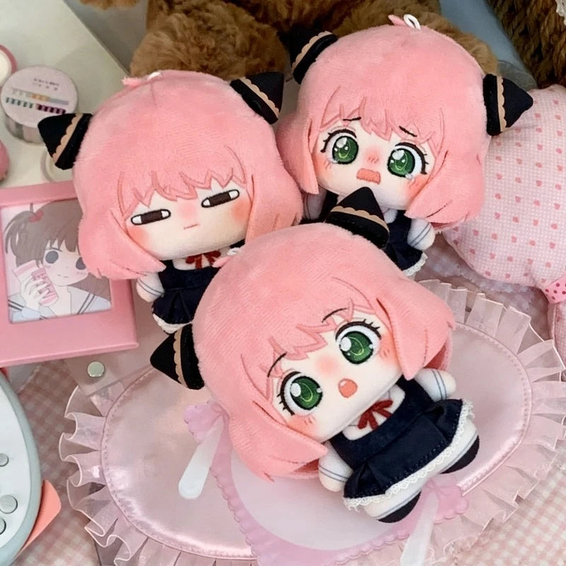 10cm Anime Spy X Family Anya Forger Cute Cotton Doll Fan Made Plush Toy Stuffed Doll Birthday Gift for Fans Decorative Supplies