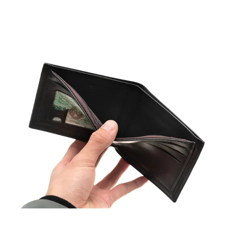 Naruto Sasuke Men Purse Black PU Leather Large Capacity Simple Casual Multiple Slot Card Holder Short Ultra Thin Wallet Gift New