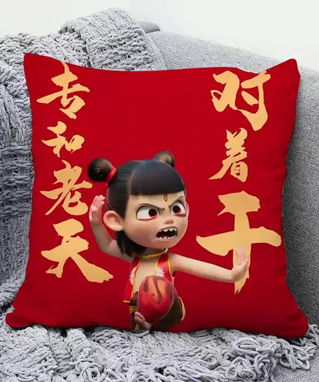 Ne Zha anime peripherals pillows cute personality creative fashion living room sofa bedroom cushions holiday gift
