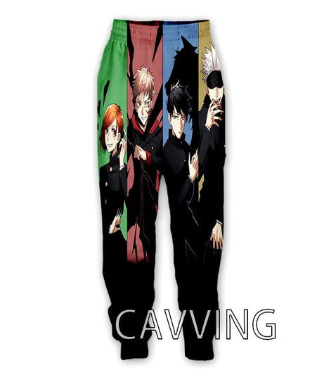 New Fashion 3D Print Anime Jujutsu Kaisen Casual Pant Sport Sweatpants Straight Pants Jogging Pants Trousers for Women/Men