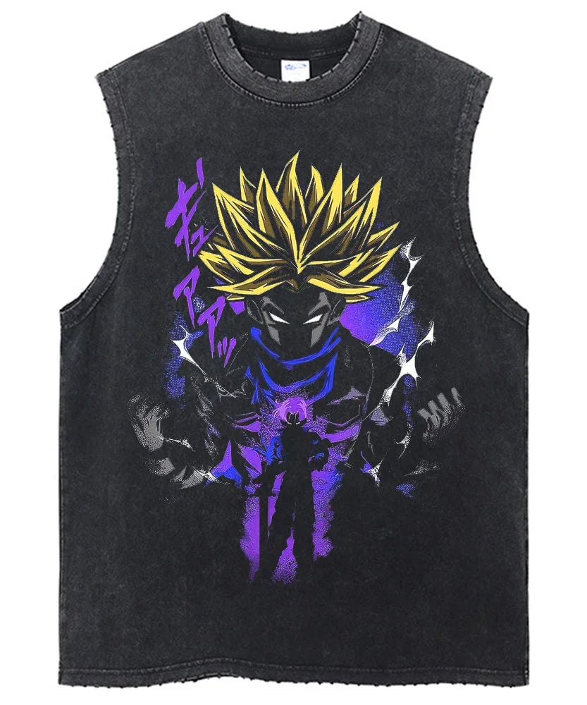 Vintage Dragon Ball Z Oversized Sleeveless Tee – 2024 Harajuku Anime Streetwear