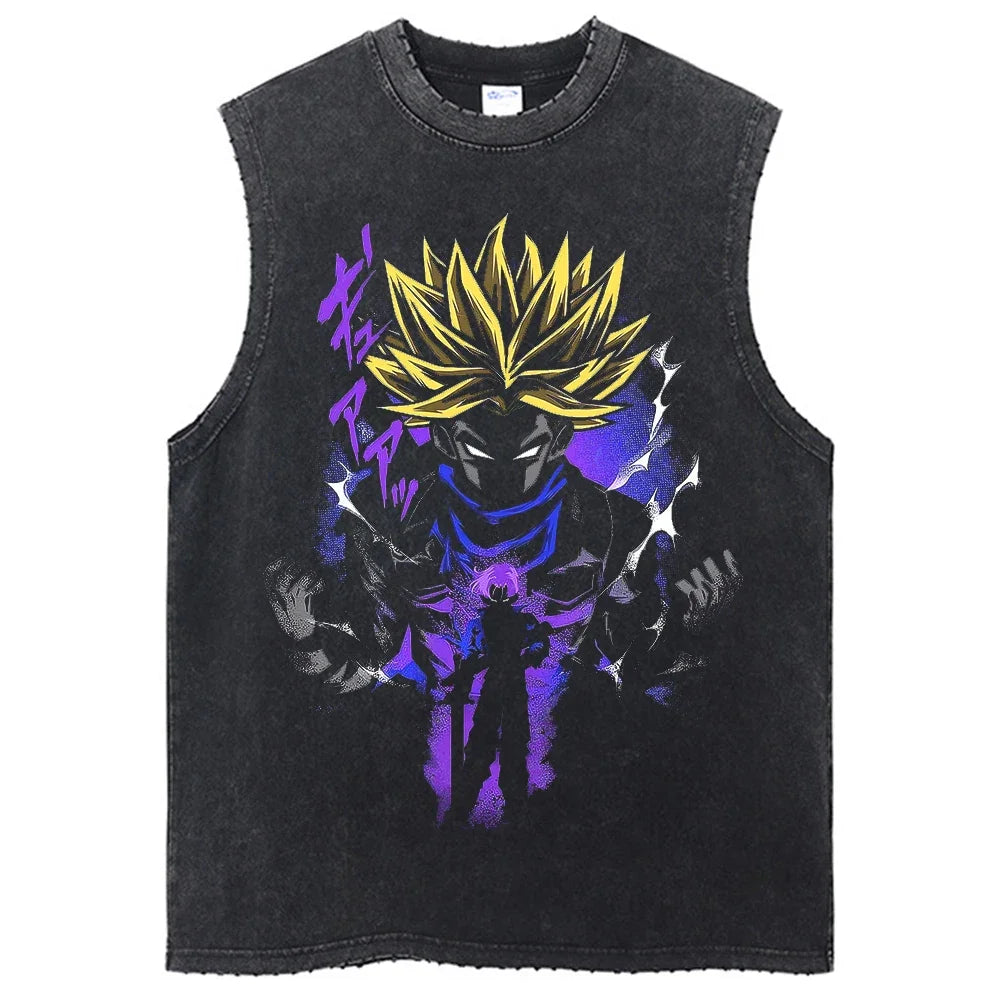 Vintage Dragon Ball Z Oversized Sleeveless Tee – 2024 Harajuku Anime Streetwear