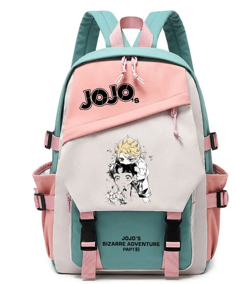 Kujō Jōtarō Anime JoJo's Bizarre Adventure Backpack Student School Bag Canvas Teens Outdoor Travel Backpack Fashion Gift