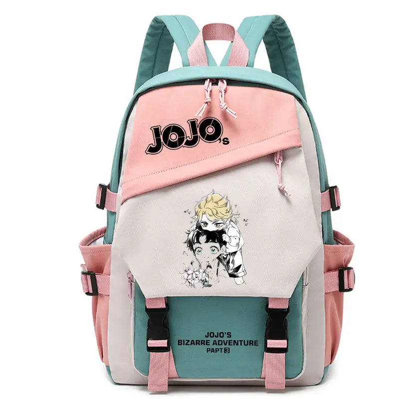 Kujō Jōtarō Anime JoJo's Bizarre Adventure Backpack Student School Bag Canvas Teens Outdoor Travel Backpack Fashion Gift