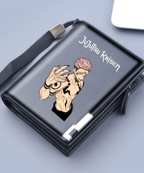 Jujutsu Kaisen Wallet Anime Coin Purse Men Credit Card Holder Boy Student Fashion Short Trifold Money Key Storage Pouch